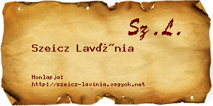 Szeicz Lavínia névjegykártya